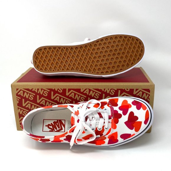 VANS Authentic Valentines ❤️ White Red Shoes Heart Pattern Women's VN0A348A40Q - Picture 4 of 11